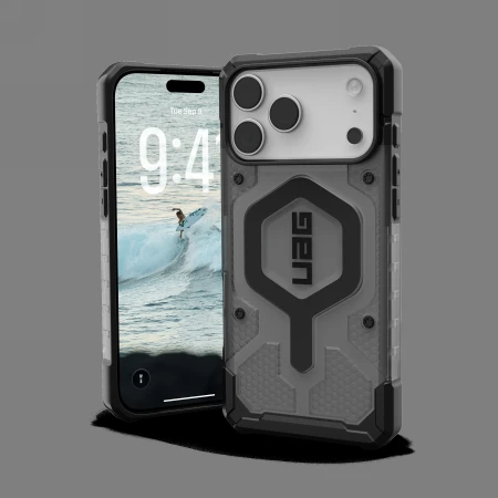 Dėklas Urban Armor Gear UAG Pathfinder Clear Magsafe, Ash/Juodas - iPhone 17 Pro Max