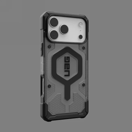 Dėklas Urban Armor Gear UAG Pathfinder Clear Magsafe, Ash/Juodas - iPhone 17 Pro Max
