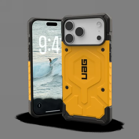 Dėklas „Urban Armor Gear“ „UAG Pathfinder Magsafe“, „Heritage Geltona“ – „iPhone 17 Pro Max“