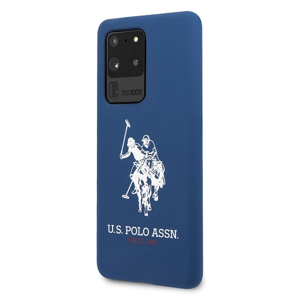 Dėklas Us Polo Assn US Polo USHCS69SLHRNV S20 Ultra G988 mėlynos spalvos silikoninė kolekcija