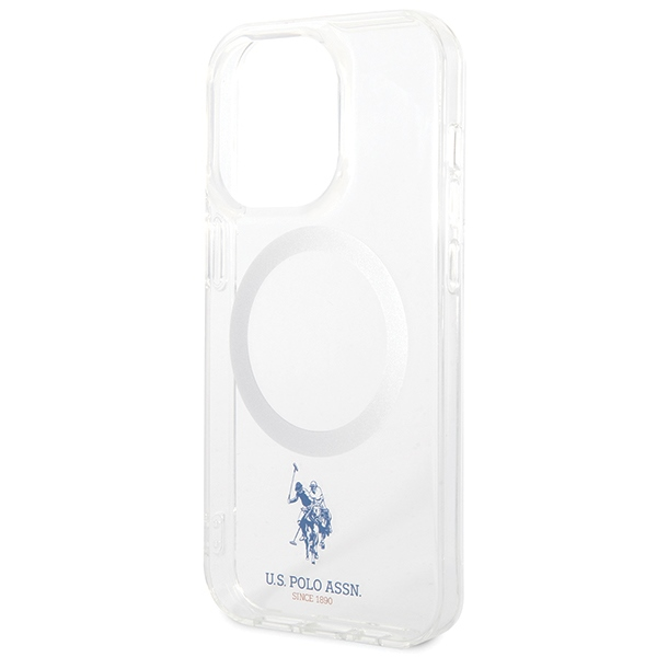 Us Polo Assn US Polo USHMP15LUCIT Apple iPhone 15 Pro 6.1" dėklas telefonui skaidrus MagSafe Collection