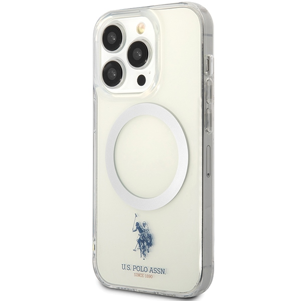 Us Polo Assn US Polo USHMP15LUCIT Apple iPhone 15 Pro 6.1" dėklas telefonui skaidrus MagSafe Collection