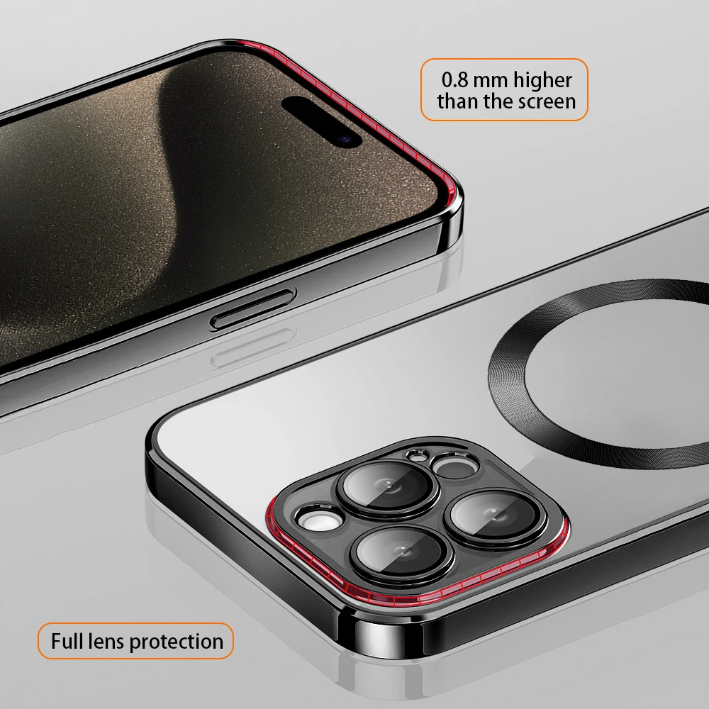 Vmax Galvaninis Mag TPU dėklas skirtas iPhone 14 Pro Max 6,7" juodas