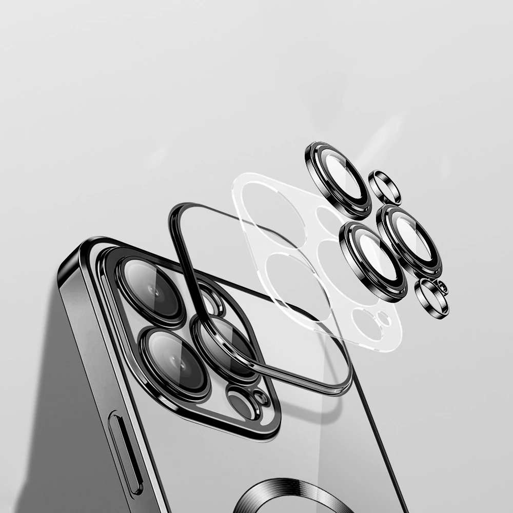 Vmax Galvaninis Mag TPU dėklas skirtas iPhone 14 Pro Max 6,7" juodas