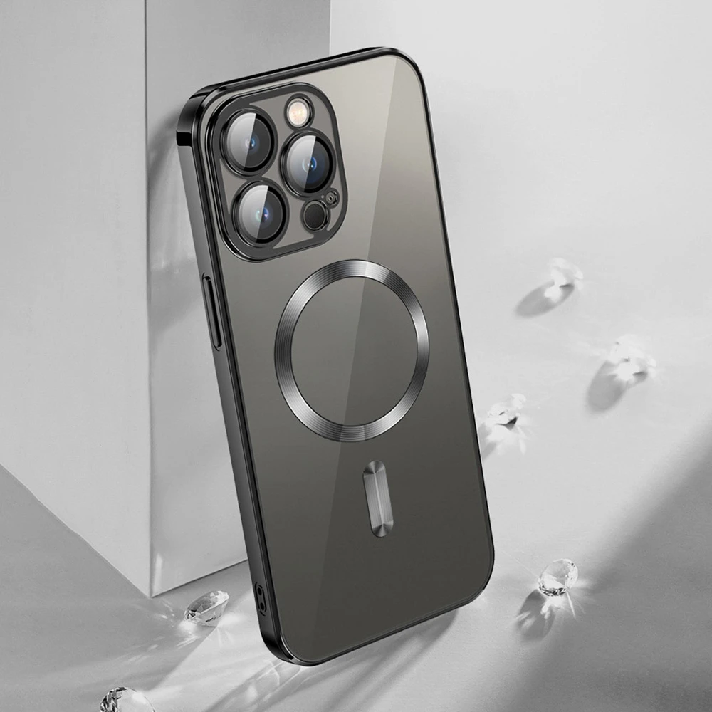 Vmax Galvaninis Mag TPU dėklas skirtas iPhone 14 Pro Max 6,7" juodas