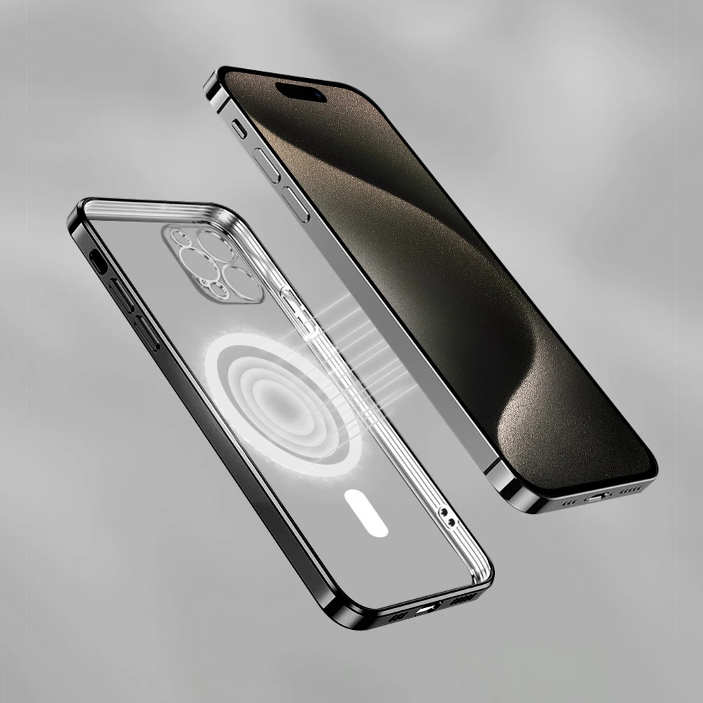 Vmax Galvaninis Mag TPU dėklas skirtas iPhone 14 Pro Max 6,7" juodas