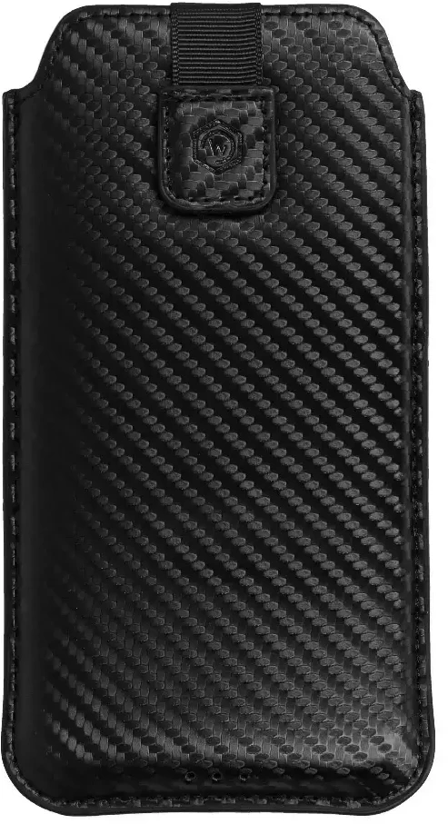 Wonder CARBON dėklas telefonui (Dydis L) Apple iPhone 13 Mini/12 Mini/SE 2020/2022/7/8 juodos spalvos