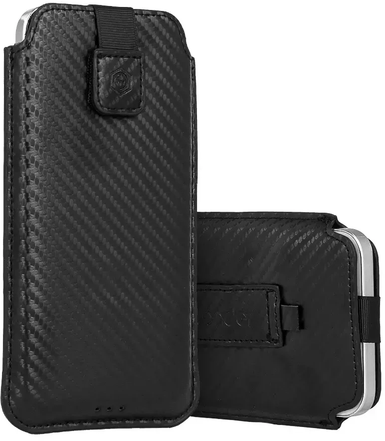 Wonder CARBON Dėklas (Size S) skirtas Nokia 105 2019/150/216 juodos spalvos