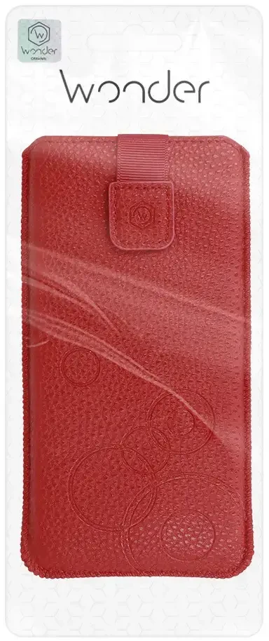 Dėklas WONDER Deko maišelis telefonui (Dydis XXL) Samsung S23 Ultra/S22 Ultra/M33/M23/A14 5G/Xiaomi Redmi 12C raudonos spalvos
