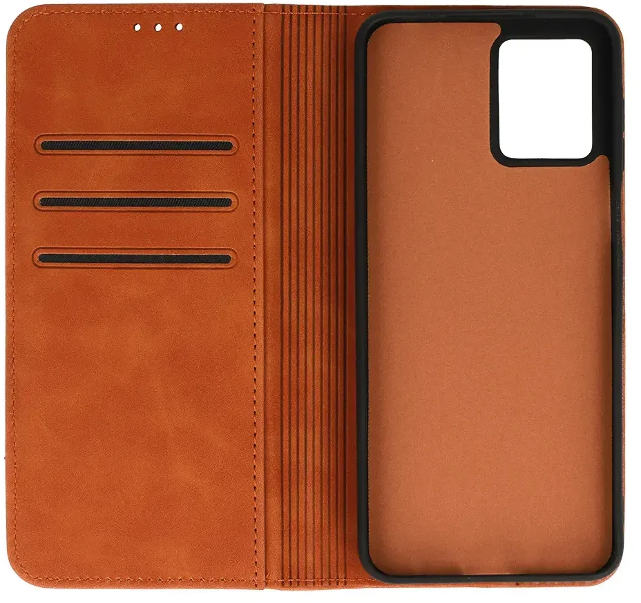 Wonder Prime dėklas skirtas Motorola Moto G14 rudos spalvos