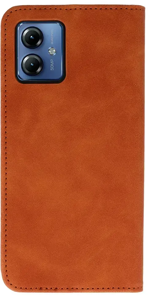 Wonder Prime dėklas skirtas Motorola Moto G14 rudos spalvos