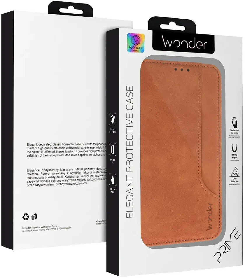 Wonder Prime Dėklas skirtas Samsung Galaxy A27 5G rudos spalvos