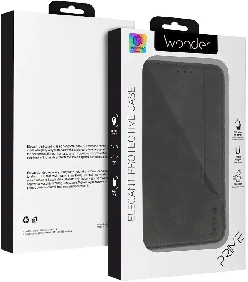 Wonder Prime Dėklas skirtas Xiaomi Redmi 14C juodos spalvos