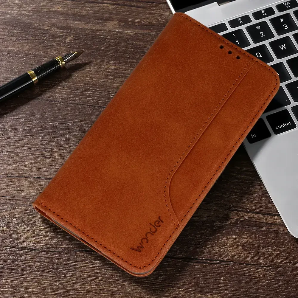 Wonder Prime dėklas skirtas Xiaomi Redmi 9A rudos spalvos
