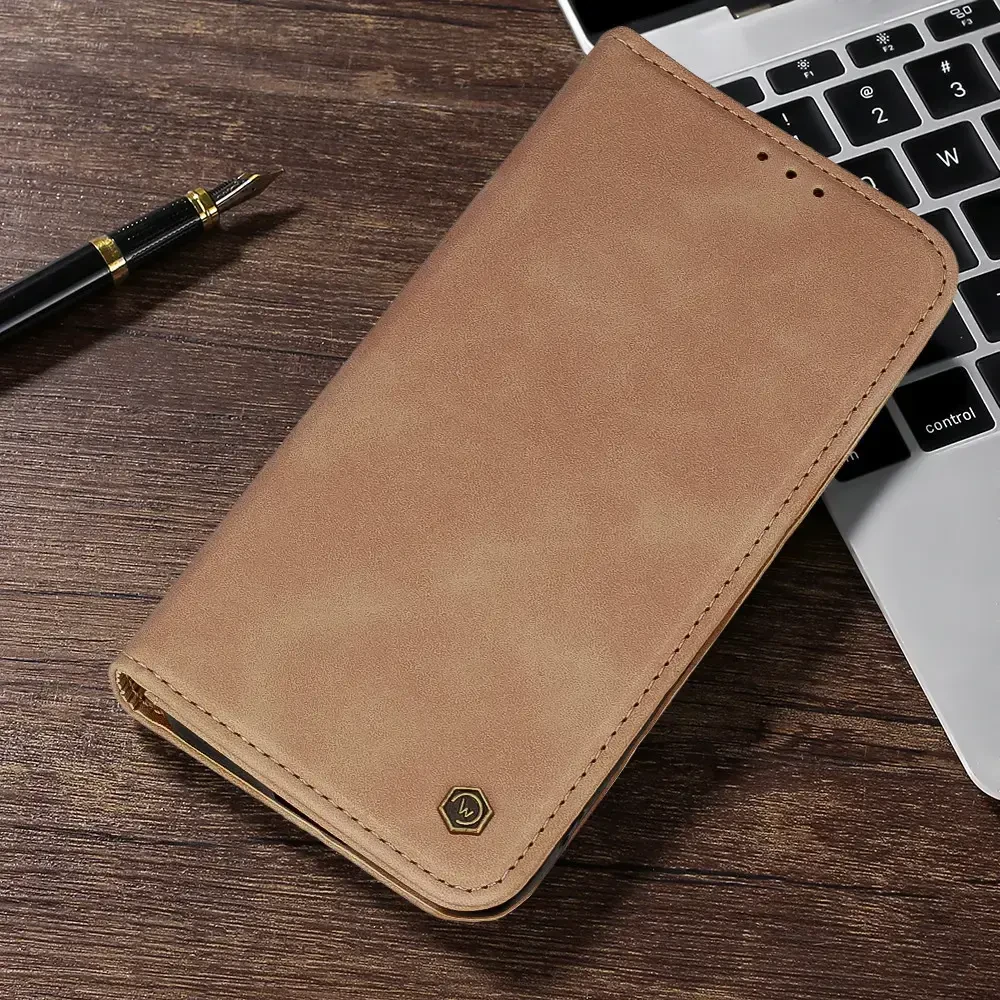 Wonder Smart dėklas skirtas Samsung Galaxy M35 5G cappuccino