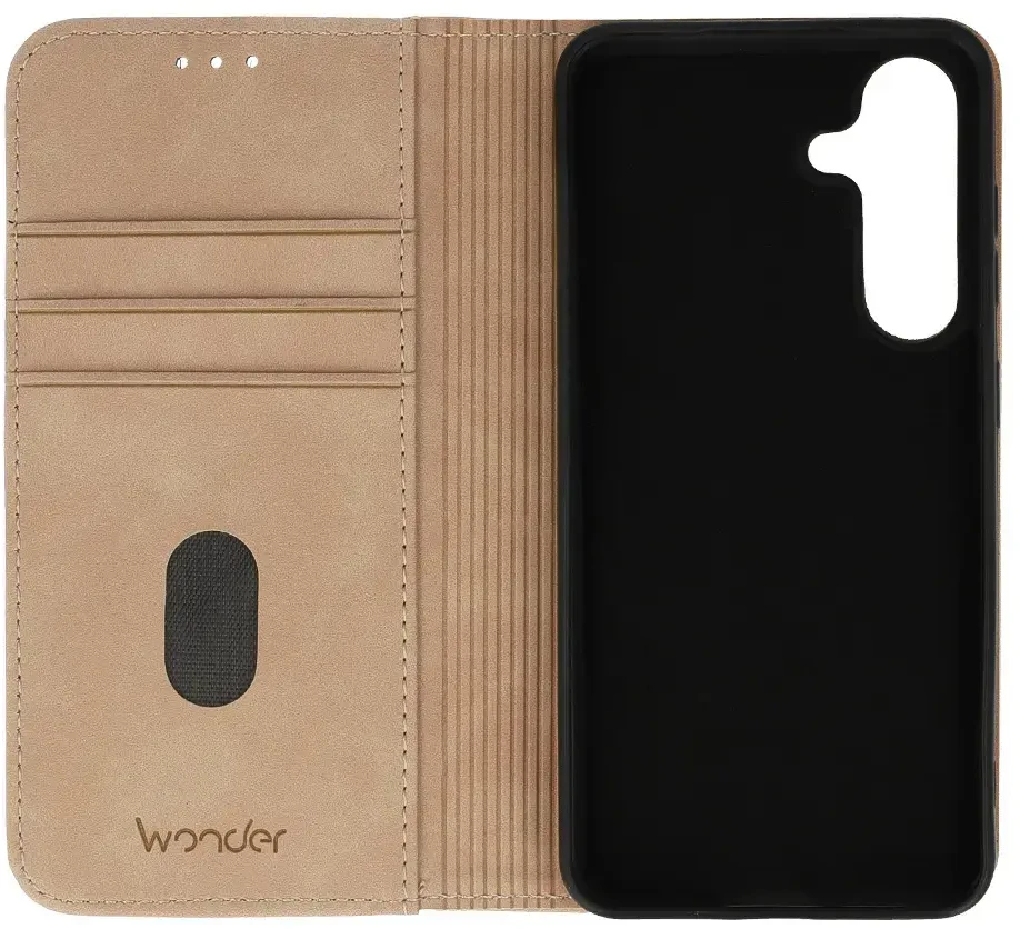 Wonder Smart dėklas skirtas Samsung Galaxy M35 5G cappuccino