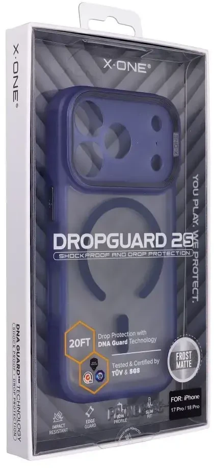 Dėklas X-ONE Dropguard 2S compatible with MagSafe for iPhone 18 Pro / 17 Pro navy mėlynas