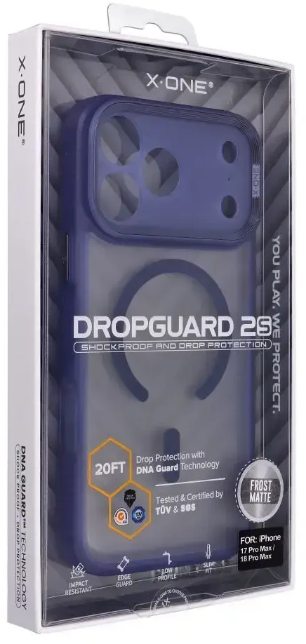 Dėklas X-ONE Dropguard 2S compatible with MagSafe for iPhone 18 Pro Max / 17 Pro Max navy mėlynas