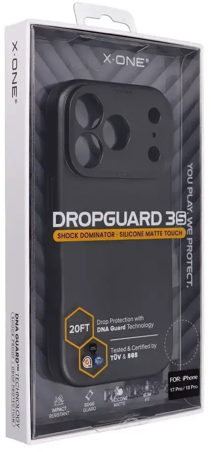 Dėklas X-ONE Dropguard 3S Shock Dominator compatible with MagSafe for iPhone 18 Pro / 17 Pro juodas