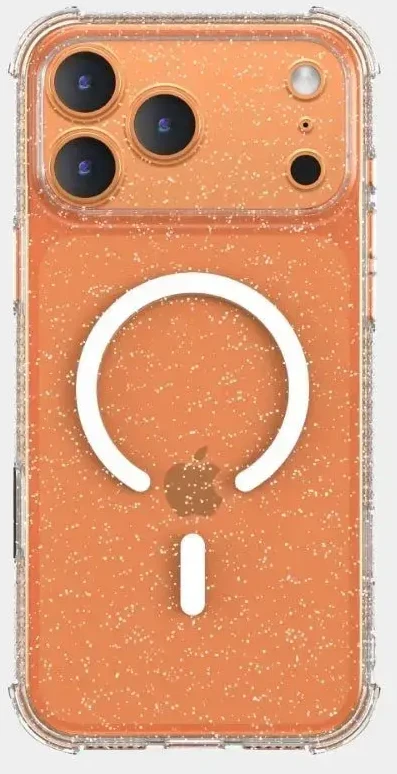 Dėklas X-ONE Dropguard Pro compatible with MagSafe for iPhone 18 Pro / 17 Pro glitter baltas