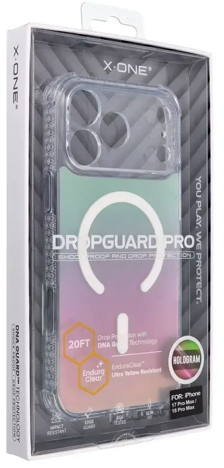 Dėklas X-ONE Dropguard Pro compatible with MagSafe for iPhone 18 Pro Max / 17 Pro Max hologram