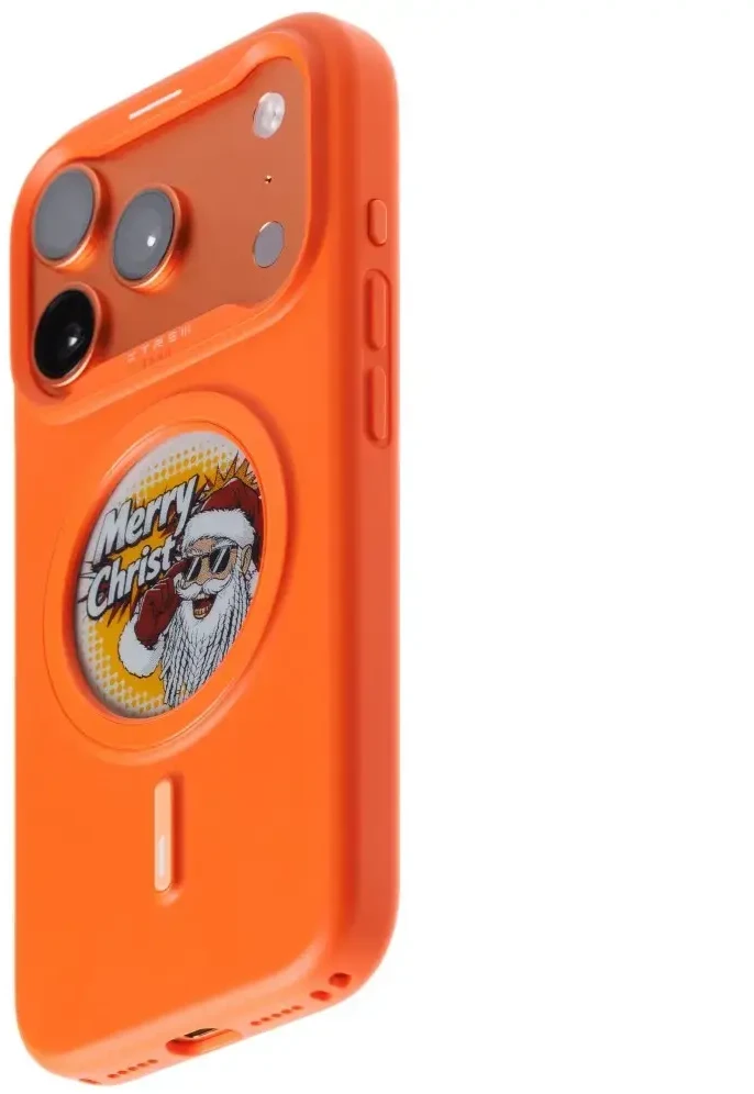 Dėklas XTREM Instant Custom E-INK skirtas iPhone 17 Pro oranžinis