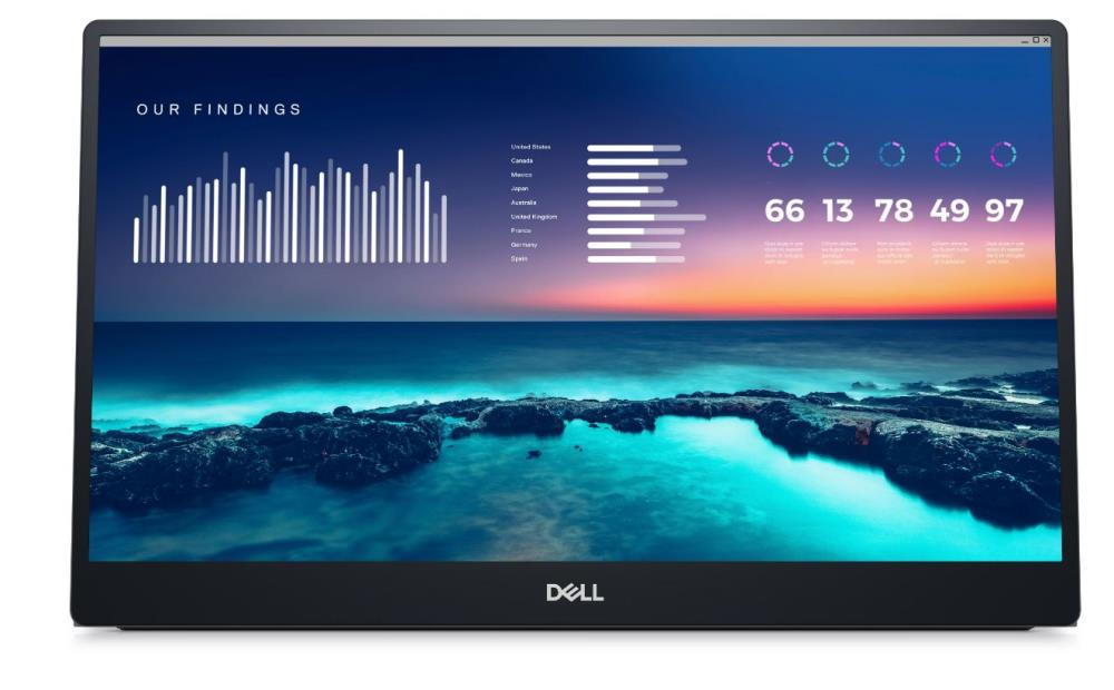 Dell | Portable Monitorius | P1424H | 14 " | LCD | FHD | 16:9 | N/A Hz | 6 ms | 1920 x 1080 | 300 cd/m² | Sidabrinis