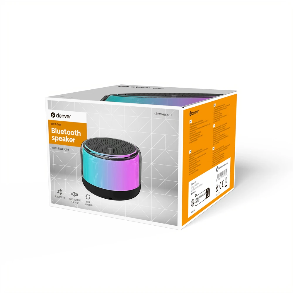 Garsiakalbis BT Denver BTP-103 su RGB apšvietimu
