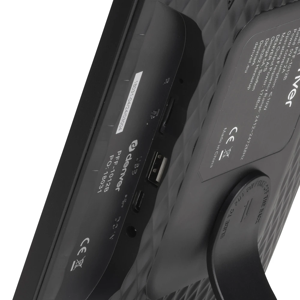DNV Denver PFF-1012 skaitmeninis nuotraukų rėmelis Juoda 25,6 cm (10.1″) Lietimui jautrus ekranas „Wi-Fi“