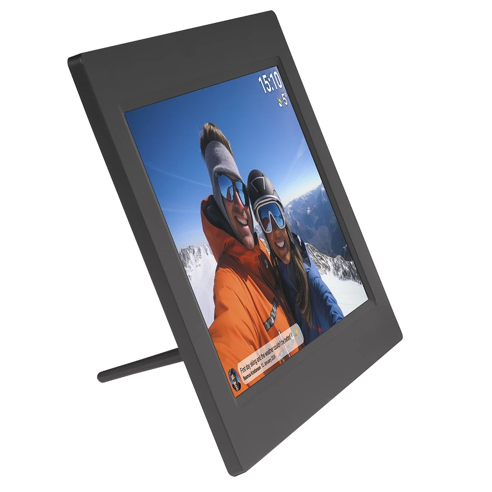 DNV Denver PFF-1015B skaitmeninis nuotraukų rėmelis Juoda 25,6 cm (10.1″) Lietimui jautrus ekranas „Wi-Fi“