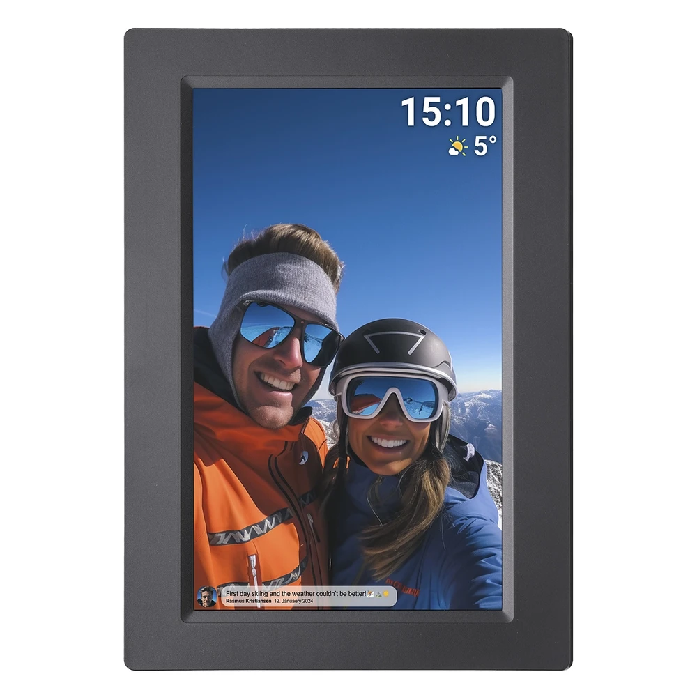 DNV Denver PFF-1015B skaitmeninis nuotraukų rėmelis Juoda 25,6 cm (10.1″) Lietimui jautrus ekranas „Wi-Fi“
