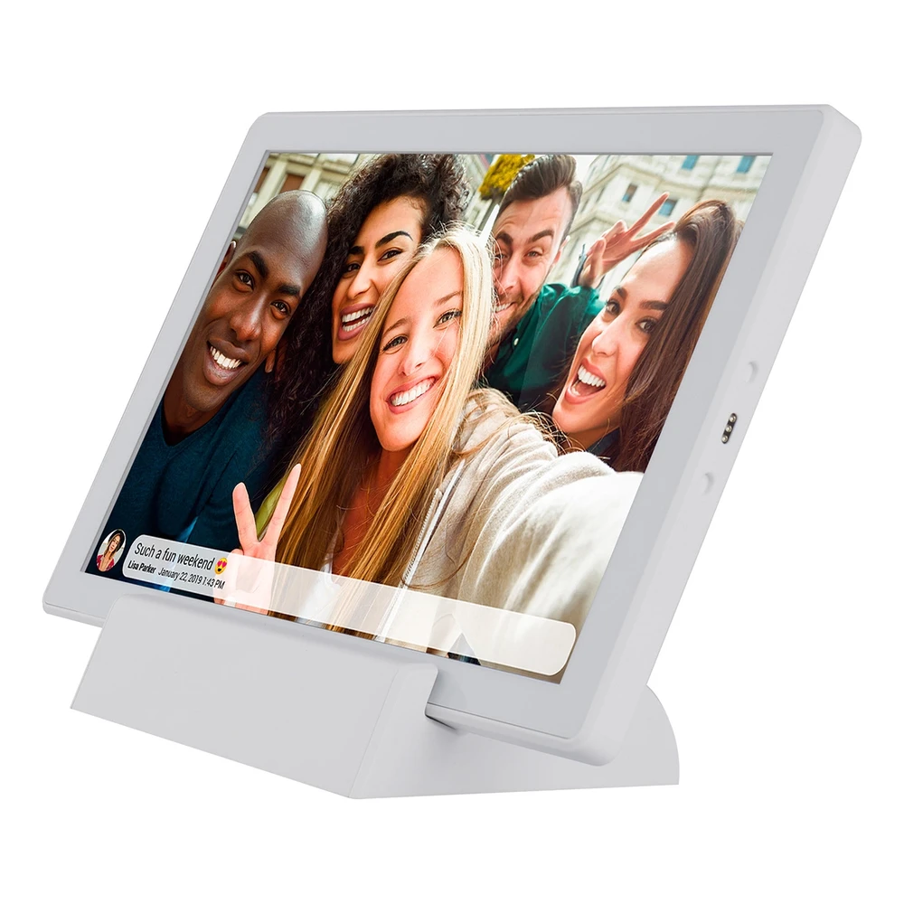 DNV Denver PFF-1070W skaitmeninis nuotraukų rėmelis Balta 25,6 cm (10.1″) Lietimui jautrus ekranas „Wi-Fi“