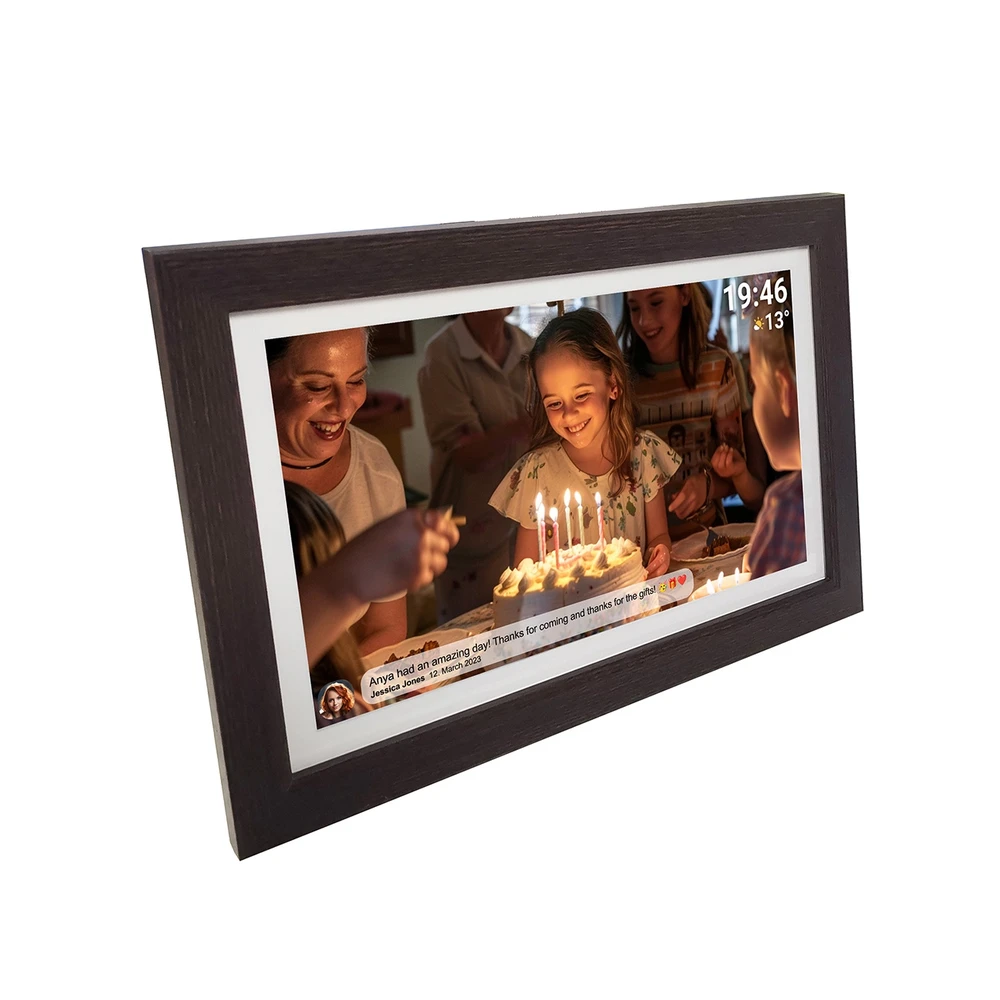 Nuotraukų rėmelis Denver Frameo PFF-1543DW 15,6 colių skaitmeninis rėmelis – rudas