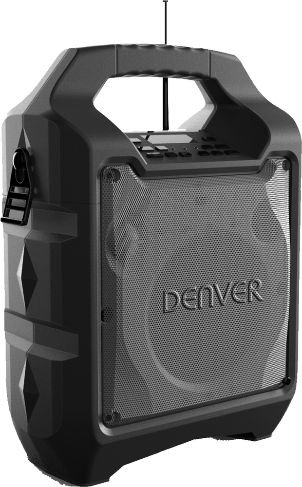 Denver TSP-203 20 W Rankinė masinio informavimo (PA) sistema Juoda