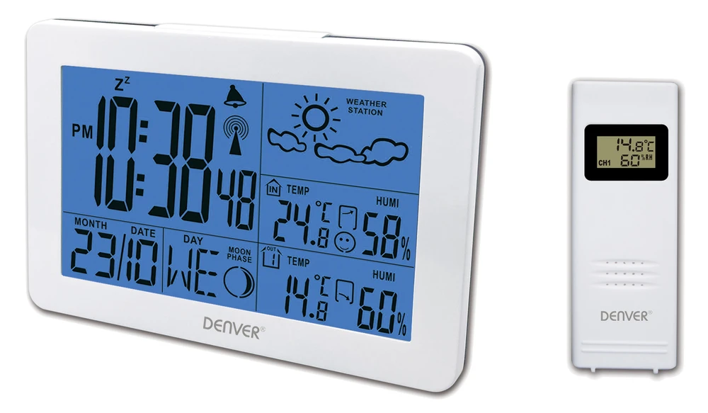 Denver WS-530WHITE skaitmeninė oro stotelė Balta Baterija