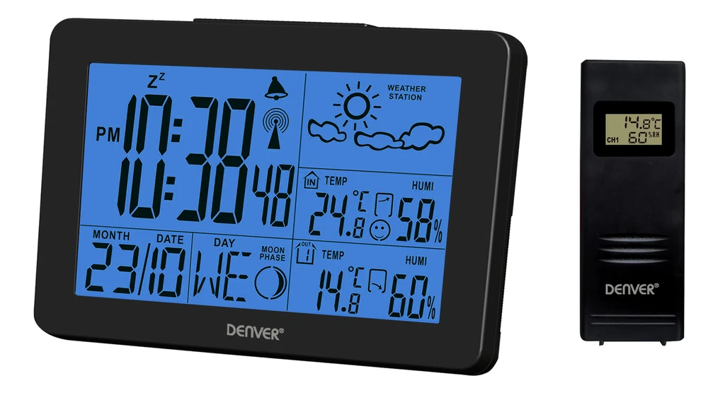 Denver WS-530BLACK skaitmeninė oro stotelė Juoda Baterija