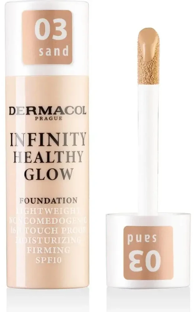 Dermacol Infinity Healthy Glow makiažo pagrindas, 01 Fair, 20 g