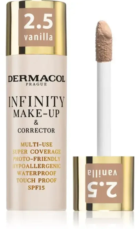 Dermacol Infinity makiažo korektorius ir makiažas 2.5 Vanilės skonio 20 g
