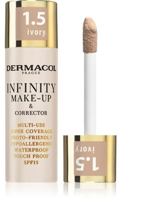 Dermacol Infinity makiažo korektorius ir makiažas 1.5 dramblio kaulo spalvos 20 g