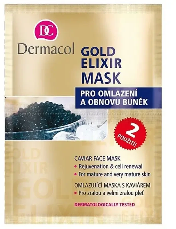Dermacol Gold Eliksyras Face Mask moterims, 16 ml