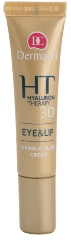Dermacol 3D Hyaluron Therapy Eye&Lip Wrinkle Filler Kreminis Paakių kremas moterims, 15 ml