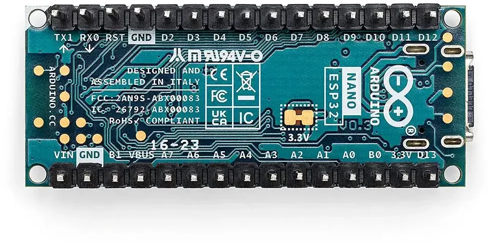 Arduino Nano ESP32 su jungtimis - ABX00083