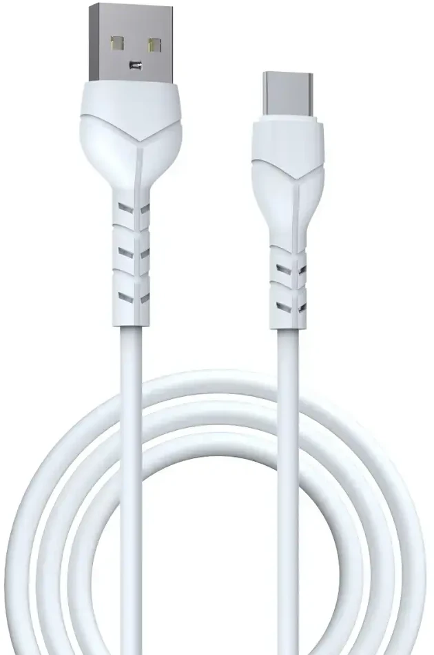 USB laidas Devia Kintone Type-C 1.0m baltas 5V 2.1A