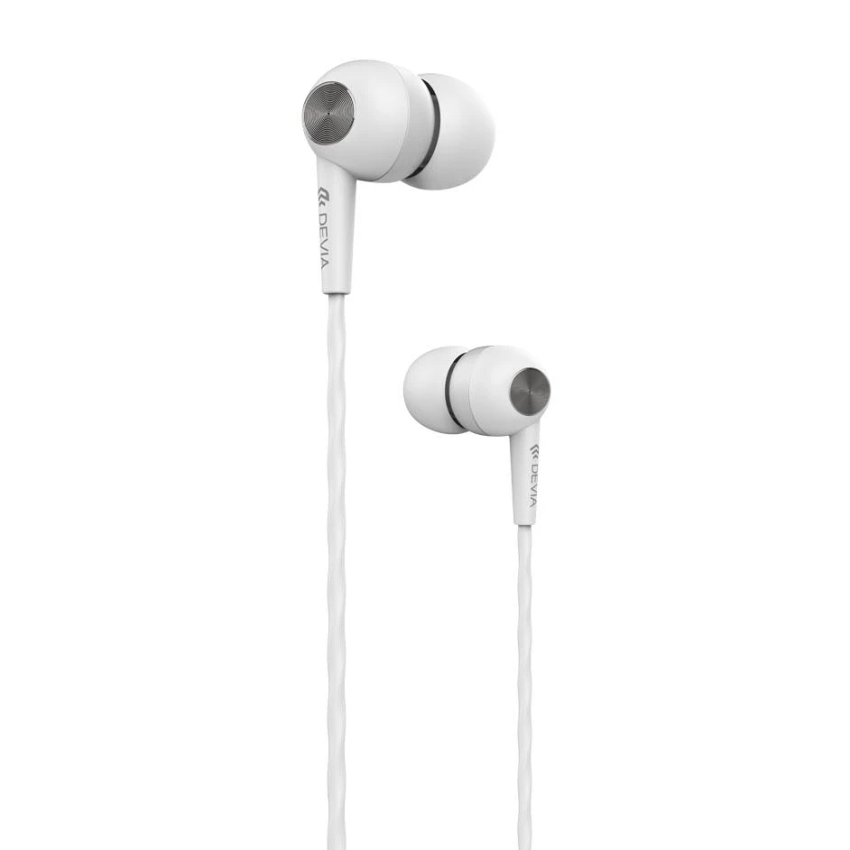Devia Kintone Ausinės V2 3,5 mm baltos ausinės su mikrofonu