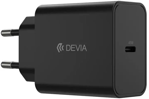 Devia sieninis įkroviklis Rocket PD 45W 1x USB-C juodas