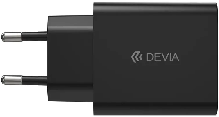 Devia sieninis įkroviklis Rocket PD 45W 1x USB-C baltas + laidas USB-C – USB-C
