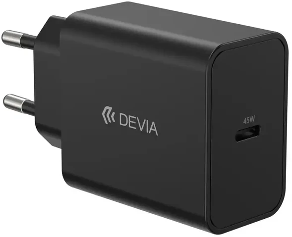 Devia sieninis įkroviklis Rocket PD 45W 1x USB-C juodas