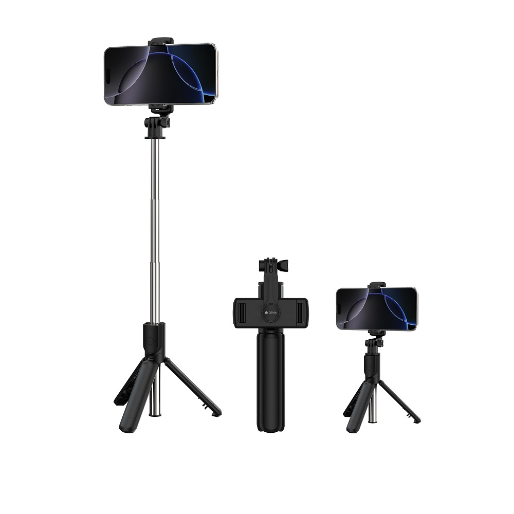 Devia asmenukių lazda Bluetooth trikojis ES083 juodas