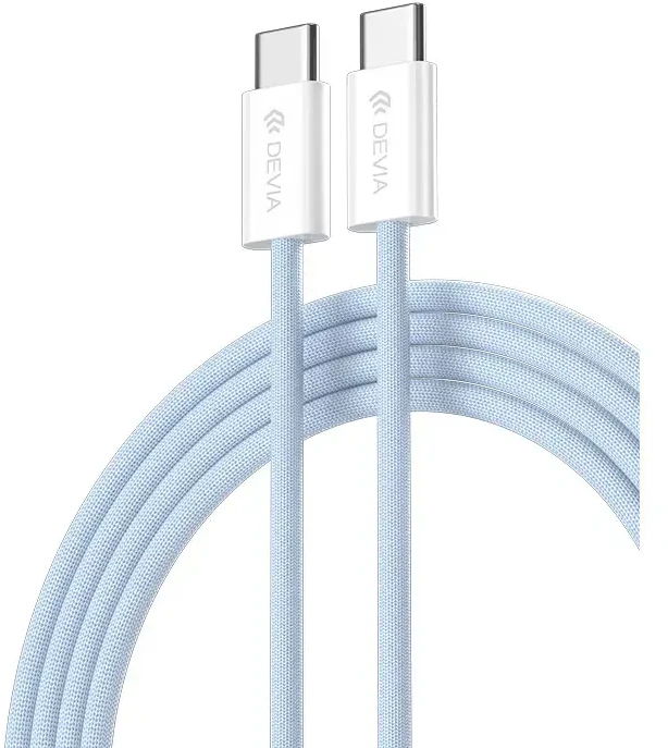 Devia kabelis Smart EC325 PD USB-C - USB-C 1,0 m 60W 3A mėlynos spalvos