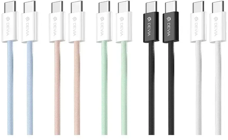 Devia kabelis Smart EC325 PD USB-C - USB-C 1,0 m 60W 3A mėlynos spalvos